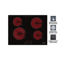 ELBA 4 ZONE BUILT IN CERAMIC HOB-RADIANT (ECH-K6014ST(BK))