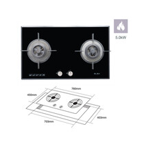 ELBA 2 BURNERS GAS COOKER HOB (EGH-G8592G(BK))