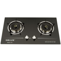 MILUX 2 BURNERS GLASS HOB