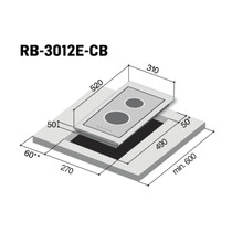 RINNAI 2 ZONE VITROCERAMIC HOB (RB-3012E-CB)