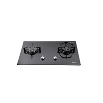 RINNAI 2 BURNER B/I/HOBS - TEMPERED GLASS BLACK (RB-712N-G)