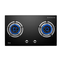 RINNAI 2 BURNER B/I/HOBS *BLACK TEMPERED GLASS* (RB-782G)