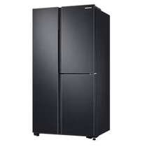 SAMSUNG SIDE BY SIDE 3 DOORS 700L INVERTER FRIDGE - BLACK MATT