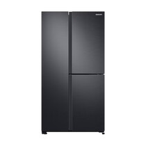 SAMSUNG SIDE BY SIDE 3 DOORS 700L INVERTER FRIDGE - BLACK MATT (RS63R5591B4/ME)
