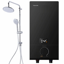 TOSHIBA DC PUMP WATER HEATER RAINSHOWER - BLACK (DSK38ES3MB-RS)