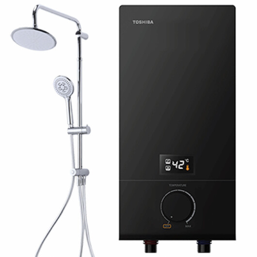 TOSHIBA DC PUMP WATER HEATER RAINSHOWER - BLACK (DSK38ES3MB-RS)