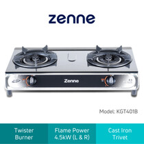 ZENNE 2 BURNERS GAS COOKER (KGT401B-S)